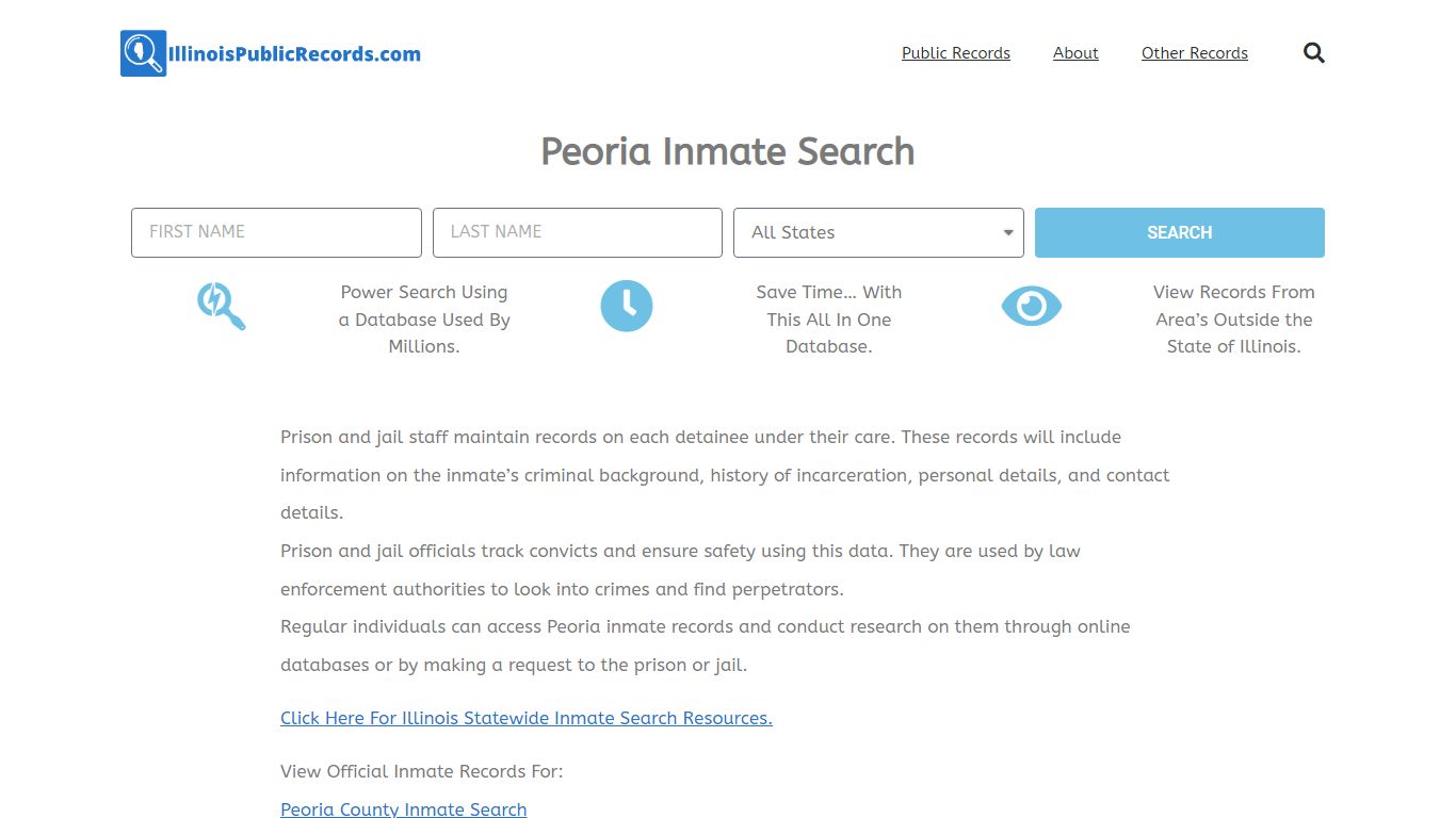 Peoria Inmate Search - PPD IL Current & Past Jail Records
